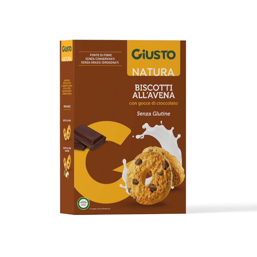 Biscotti all'avena con gocce di cioccolato