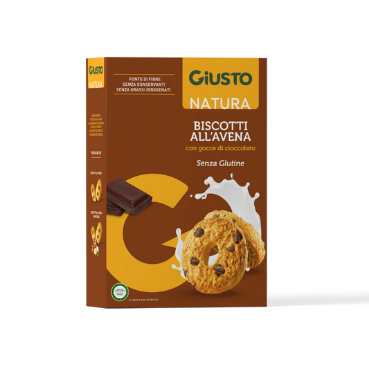 Biscotti all'avena con gocce di cioccolato