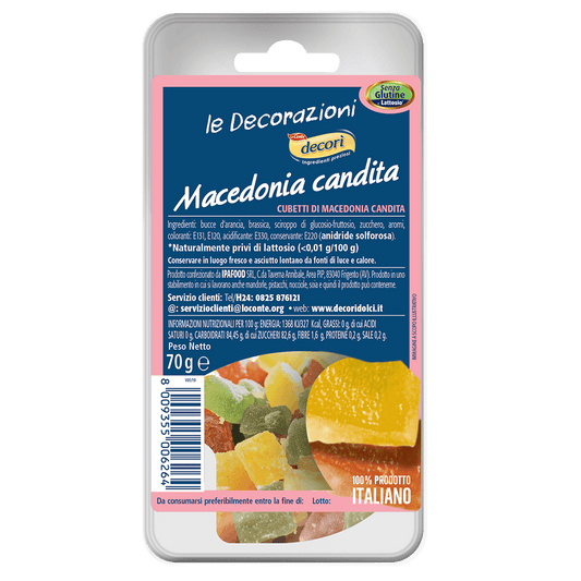Cubetti di macedonia canditi