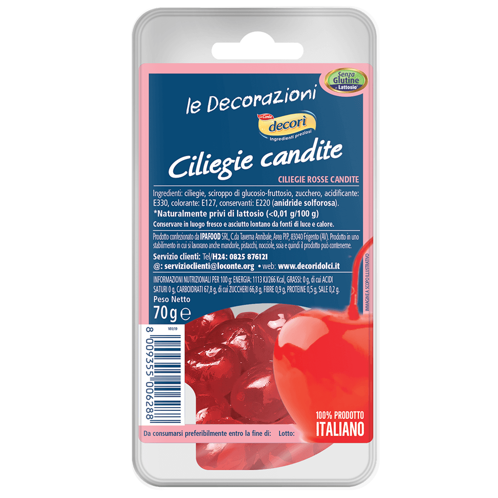 Ciliegie rosse candite