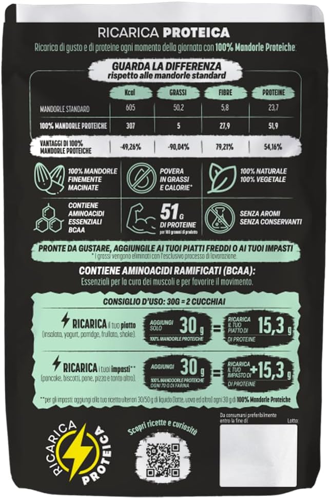 100% mandorle proteiche in polvere