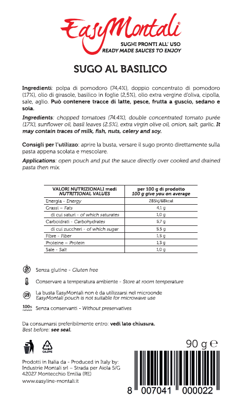 Sugo Pomodoro e Basilico