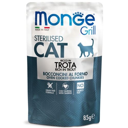 Umido per Gatto STERILIZZATO alla Trota 85g MONGE